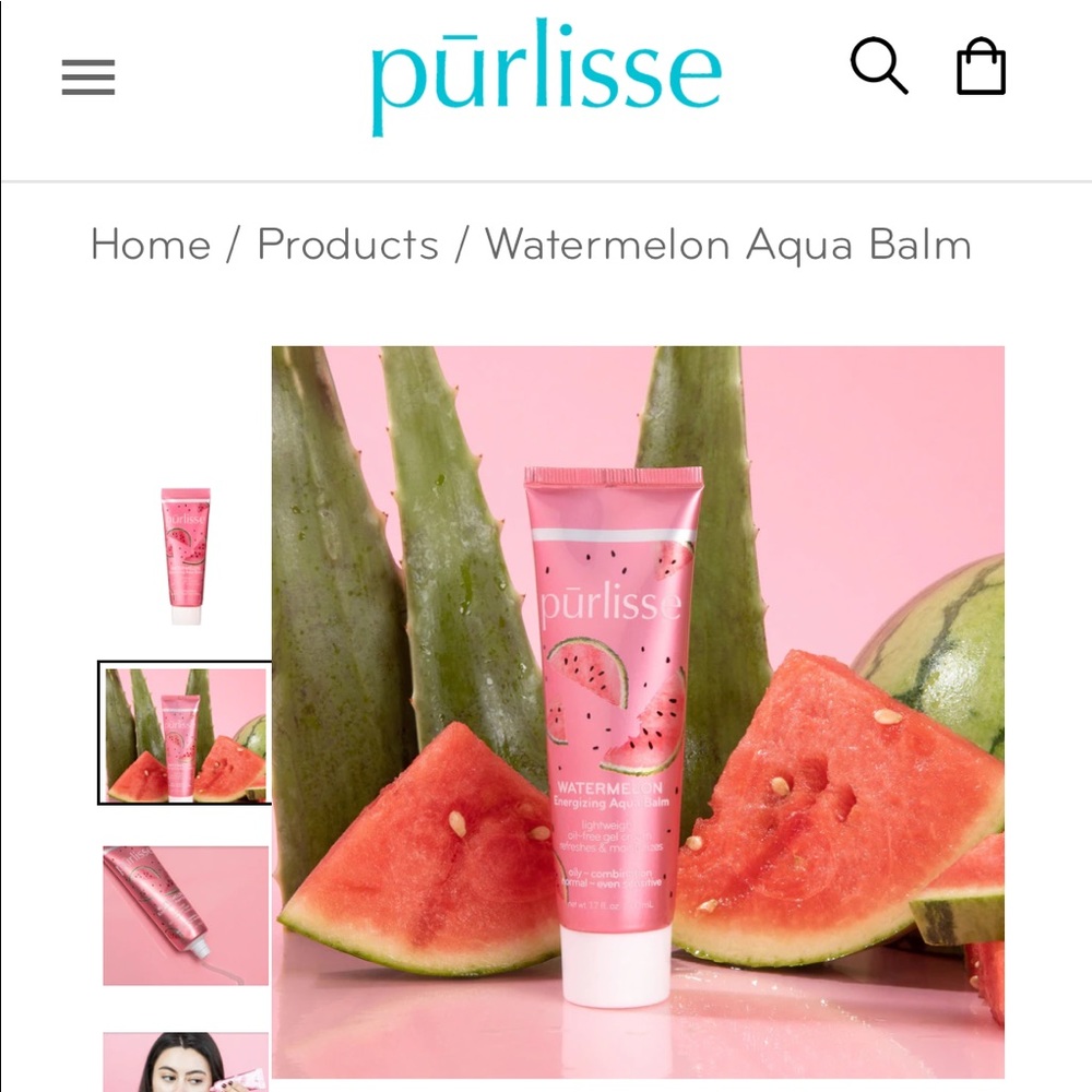 NEW Purlisse watermelon energizing aqua balm